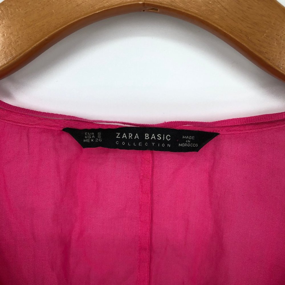 Zara Princess-like V-Neck Button Down Blouse - Picture 7 of 10